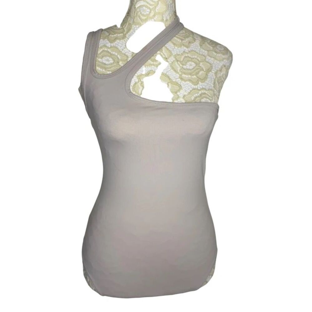 Abercrombie & Fitch Soft AF Bodysuit Top Shirt Blouse One Shoulder Cut Out S